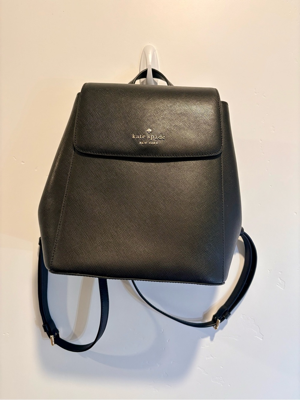 Kate Spade Black Leather Backpack